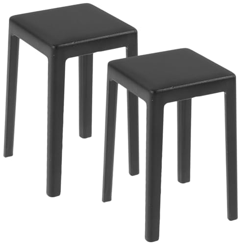 ifundom 2 Stück Mini-hockerstuhl Miniatur Puppe Mini-hocker Aus Kunststoff Mini-haushocker Modell Eines Mini-kunststoffhockers Black Plastik ifundom 2 Stück Mini-hockerstuhl Miniatur Puppe Mini-hocker Aus Kunststoff Mini-haushocker Modell Eines Mini-kunststoffhockers Black Plastik von ifundom