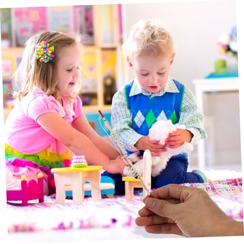 ifundom 2 Stück Miniatur Angelrute Deko für Puppenhaus Detailreiches Modell Kompakte für Miniaturlandschaft Realistische Mini Angelruten zur Szenengestaltung von ifundom
