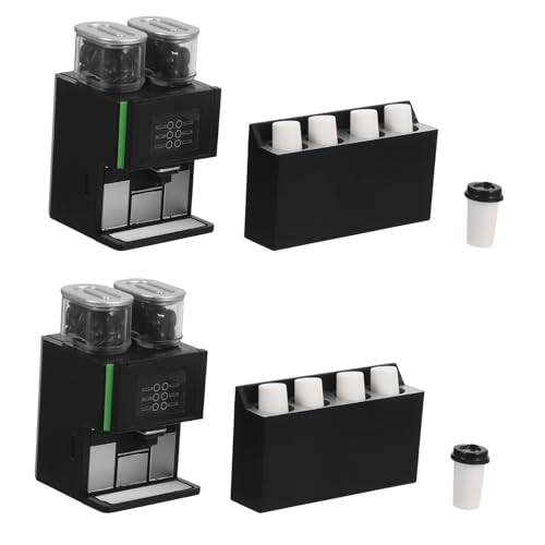 ifundom 2 Stück Miniatur-kaffeemaschine Puppenhaus Realistische Spielküche für Detailgetreu Kompakt Kreative Spielmöglichkeiten Kunststoff-zubehör für Miniatur-cafés ifundom 2 Stück Miniatur-kaffeemaschine Puppenhaus Realistische Spielküche für Detailgetreu Kompakt Kreative Spielmöglichkeiten Kunststoff-zubehör für Miniatur-cafés von ifundom