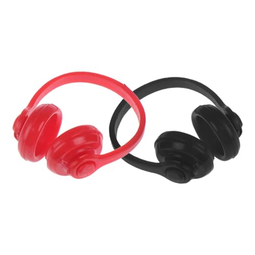 ifundom 2 Stück Miniatur-puppenhaus-kopfhörer, Mini-kopfhörer, Modellpuppen-Headset-Spielzeug ifundom 2 Stück Miniatur-puppenhaus-kopfhörer, Mini-kopfhörer, Modellpuppen-Headset-Spielzeug von ifundom