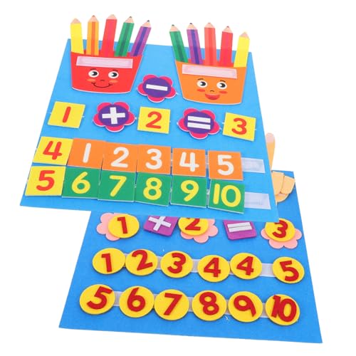 ifundom 2 Stück Montessori-lernspielzeug Für Kleinkinder, Filz, Lernspielzeug, Fingerzahlen, Lernen, Zählen, Mathematik, Filzbrett, Vorschul-Manipulative, Reisespiel, Addition, ifundom 2 Stück Montessori-lernspielzeug Für Kleinkinder, Filz, Lernspielzeug, Fingerzahlen, Lernen, Zählen, Mathematik, Filzbrett, Vorschul-Manipulative, Reisespiel, Addition, von ifundom