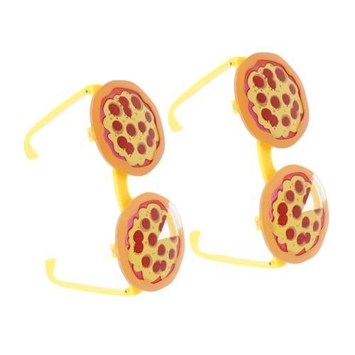 ifundom 2 Stück Pizzagläser Interessante Partybrillen Karnevalspartybrillen Valentinstagszubehör Kleine Brillen Requisiten Pizzaform Brillen Valentinstagspartyzubehör von ifundom
