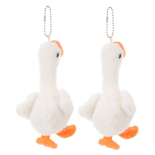 ifundom 2 Stück Plüschpuppe Süße Stofftiere Süße Schlüsselanhänger Anhänger Partygeschenke Für Goody Bag Stuffer Goodie Bag Basket Fillers Süßer Plüsch Schlüsselanhänger Cartoon von ifundom