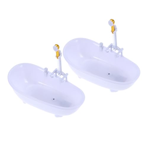 ifundom 2 Stück Puppenduschbecken Fusswanne Für Pool Puppenbadewanne Puppe Elektrische Badewanne Badewerkzeug Puppenschwimmbad Puppenduscheimer Weiß von ifundom