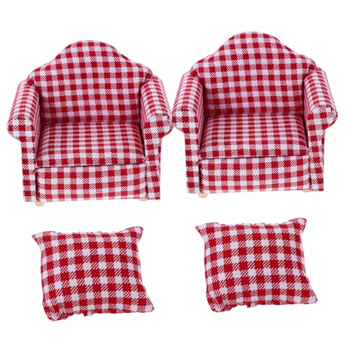 ifundom 2 Stück Puppenhaus Mini Möbel Mini-Sofa Aus Holz Miniaturstuhl Minisofa Mini-holzcouch Puppenhaus-mini-einzelsofa Puppenhaus-einzelsofa Mit Kissen Mini-holzsessel Tungholz Rot ifundom 2 Stück Puppenhaus Mini Möbel Mini-Sofa Aus Holz Miniaturstuhl Minisofa Mini-holzcouch Puppenhaus-mini-einzelsofa Puppenhaus-einzelsofa Mit Kissen Mini-holzsessel Tungholz Rot von ifundom