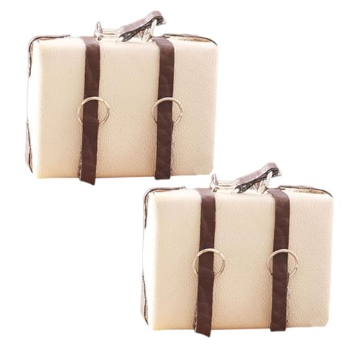 ifundom 2 Stück Puppenhaus Miniatur Leere Tasse Wasserbecher Mini Modell Zubehör Mini Reisegepäck Miniaturhaus Puppenhaus Wohnszene Kit 112 Mini Koffer Puppen Polyurethan von ifundom