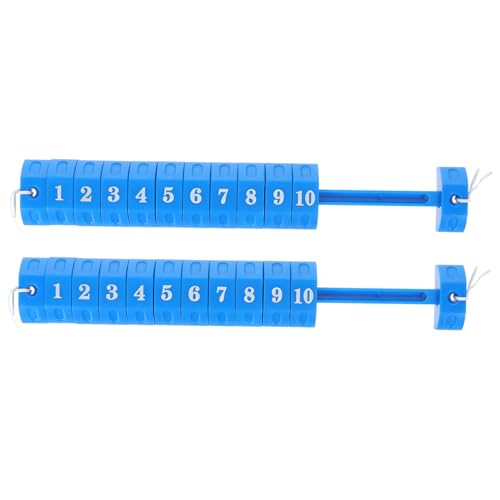 ifundom 2 Stück Quadratischer Punktezähler Tischfußball Tischzähler Fußball Tisch Punkteblock Outdoor Tischfußball Werkzeuge Tisch Punktehalter Punktemarkierungsbalken Blau von ifundom