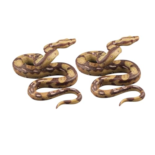 ifundom 2 Stück Realistisches Schlangenmodelle Realistische Tierfiguren für Lernspielzeug Naturgetreue Nachbildung für Wissenschaftsunterricht und Halloween Dekorationen von ifundom