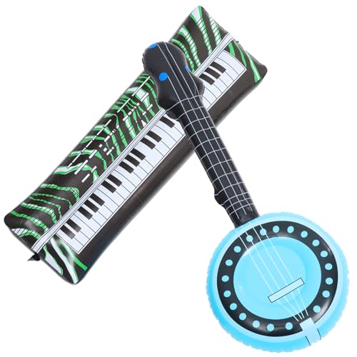 ifundom 2 Stück Requisiten Aufblasbare Banjo-Versorgung Haken Band aufblasbare musikinstrumente aufblasbares keyboard tragbares Inflationsinstrument aufblasbares PVC-Instrument von ifundom