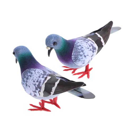 ifundom 2 Stück Simulation Taubenmodell Taubenfigur Taube Partydekorationen Künstliche Taubenfigur Künstliche Vögel Realistische Kleine Vögel Zur Dekoration Vogelfiguren Heimdekor von ifundom