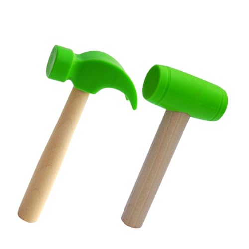 ifundom 2 Stück Simulationshammerspielzeug Spielzeugwerkzeuge Kleine Kleine Hammerspielzeuge Hammer Toy Gefälschter Kinderhammer Hammerschlagspielzeug Green Holz von ifundom