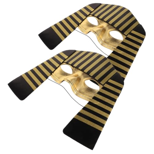 ifundom 2 Stück Teiliges Ägyptisches Kindermaske Auffällige Halloween Cosplay Masken mit Einzigartigem Design Wiederverwendbar für Party Bühne und Festliche Anlässe Geeignet für Jungen von ifundom