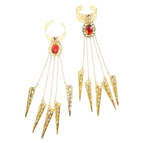 ifundom 2 Stück Teiliges Five Finger Nagelset mit Handlichem Armband Leichte Tanzschmuck Bedeckung für Frauen Stabile Cosplay Fingernägel Wiederverwendbar und Komfortabel für ifundom 2 Stück Teiliges Five Finger Nagelset mit Handlichem Armband Leichte Tanzschmuck Bedeckung für Frauen Stabile Cosplay Fingernägel Wiederverwendbar und Komfortabel für von ifundom