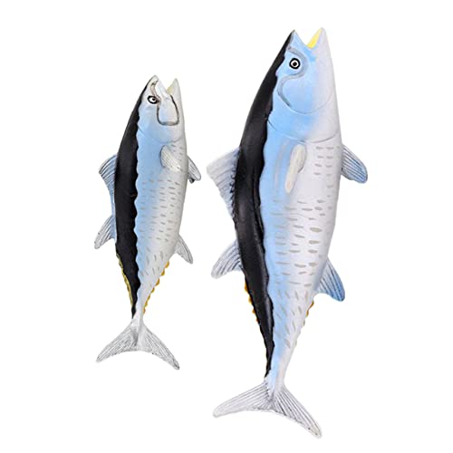 ifundom 2 Stück Thunfischmodellspielzeug Desktop-Fischstatue lebensechte Fischstatue Kinderspielzeug Seefisch-Skulptur Simulation Fischdekoration Fischfiguren PVC von ifundom