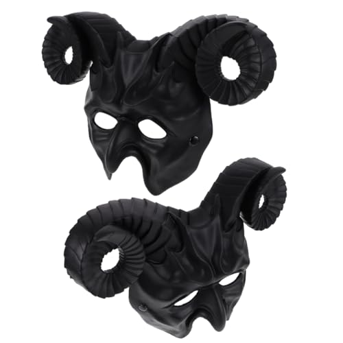 ifundom 2 Stück Tierhörnermasken Halbgesichts-Teufelsmaske Für Karneval Cosplay Halloween Dekoration Requisite Musikparty ifundom 2 Stück Tierhörnermasken Halbgesichts-Teufelsmaske Für Karneval Cosplay Halloween Dekoration Requisite Musikparty von ifundom