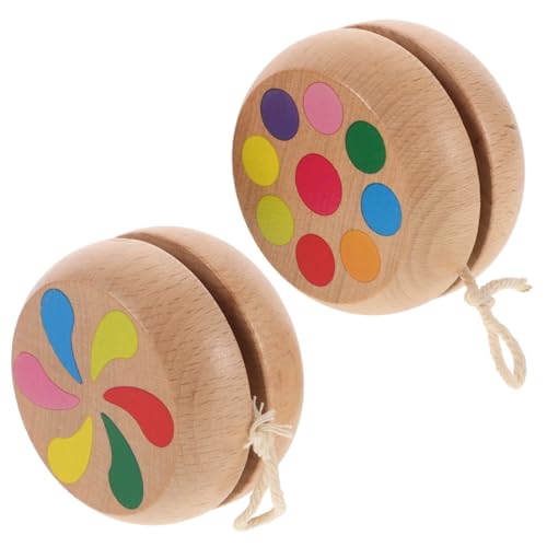 ifundom 2 Stück Tragbare Hölzerne Yo-yos, Lustige Yo-yos Für Kinder, Anfängerspielzeug, Lustiges Bildungsspielzeug, Holz-y-yos Für Jungen Und Mädchen Zum Spielen Im Freien Und Frühe ifundom 2 Stück Tragbare Hölzerne Yo-yos, Lustige Yo-yos Für Kinder, Anfängerspielzeug, Lustiges Bildungsspielzeug, Holz-y-yos Für Jungen Und Mädchen Zum Spielen Im Freien Und Frühe von ifundom