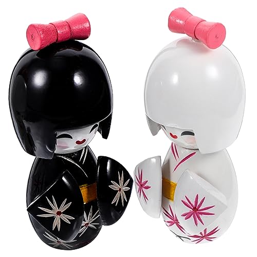 ifundom 2 Stück Tragehilfe für Babypuppen Puppenhaus Puppenkleidung Figuren Junge Puppe wandverkleidung Wand polsterung Puppe für Zuhause Kimono-Puppe im japanischen Stil Holzpuppe hölzern von ifundom