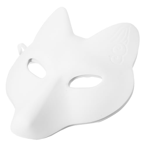 ifundom Unbemalte Tiermaske Für Halloween Fuchs Maske Für Erwachsene Cosplay Kostümzubehör Für Maskerade Und Halloween Partys Ideal Für DIY Projekte von ifundom