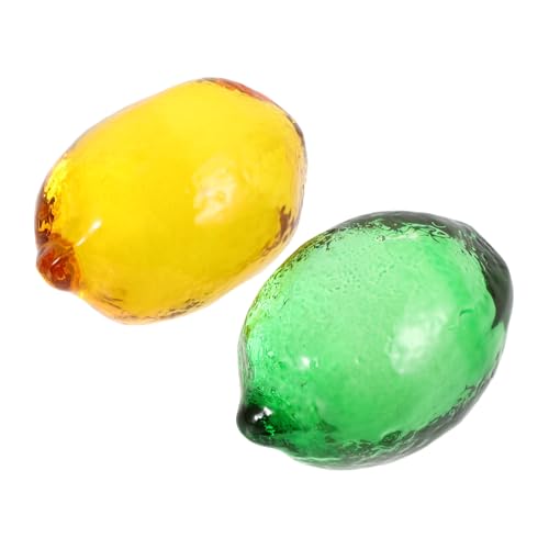 ifundom 2 Stück Zitronenornamente Aus Glas, Dekorative Künstliche Früchte, Esstisch-mittelstück, Zitronendekor Für Küche, Wohnzimmer, Zubehör, Büro, Schreibtisch, Dekoration Für Zuhause ifundom 2 Stück Zitronenornamente Aus Glas, Dekorative Künstliche Früchte, Esstisch-mittelstück, Zitronendekor Für Küche, Wohnzimmer, Zubehör, Büro, Schreibtisch, Dekoration Für Zuhause von ifundom