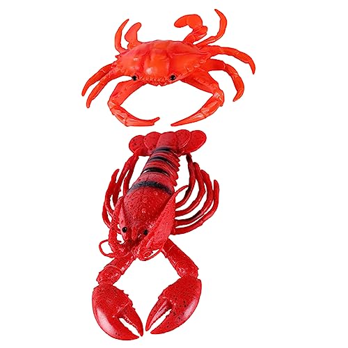 ifundom 2 Stück kneifen für kinderspielzeug Safe Toy Funny Games lustige Spiele Spielzeugkrabbe in Hummerform Stretch-Krabben-Hummer- weiches Gummi rot von ifundom