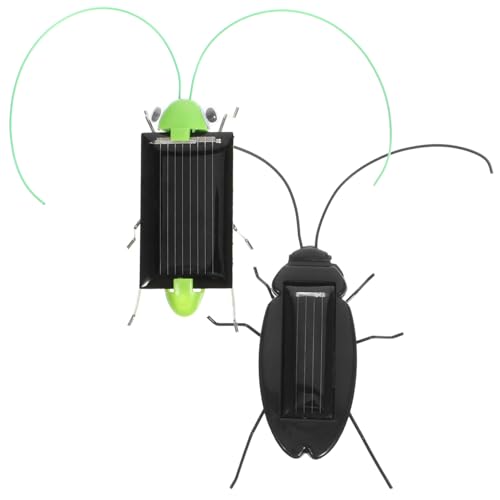 ifundom 2stücke Solarbetriebenes Insekten Spielzeug Lernspielzeug Für Schüler Simulation Von Heuschrecken Und Kakerlaken Batterien Für Unterhaltsame Lehrmomente von ifundom