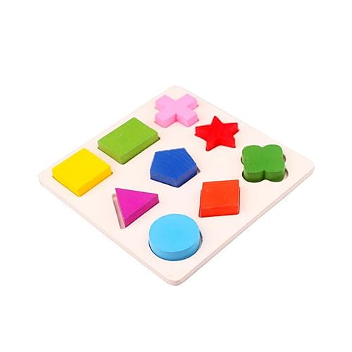 ifundom 2 Stücke Frühen Lernen Puzzles Geometrie Jigsaw Geometrie Jigsaw Puzzle Geometrie Anerkennung Geometrie Bord Bambus von ifundom