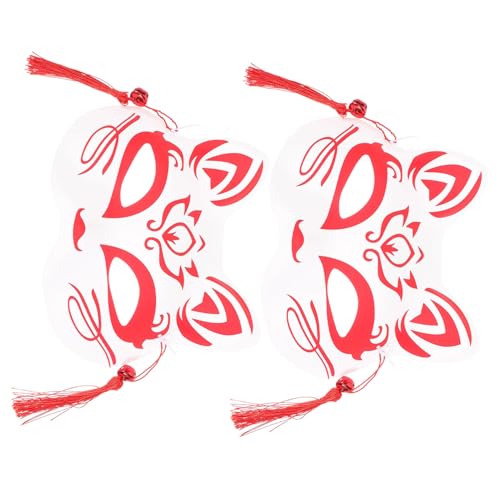 ifundom 2 Stücke Fuchs Maske Halloween- Wendigo Wolf Maskerade Tragbare Halbmaske Zarte Füchse Maske Erwachsenenmaske Masken Gruselige Bärenmaske Kostüm Hacker-maske Tiermasken Pvc von ifundom