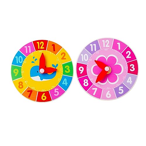 ifundom 2 Stücke Holzuhren Lernspielzeug adventsgeschenke pädagogisches holzspielzeug Kreatives Uhrenspielzeug für Cartoon Uhr Lernspielzeug Bambus ifundom 2 Stücke Holzuhren Lernspielzeug adventsgeschenke pädagogisches holzspielzeug Kreatives Uhrenspielzeug für Cartoon Uhr Lernspielzeug Bambus von ifundom