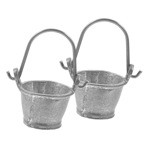 ifundom 2 Stücke Winzige Wasser Eimer Modell Puppe Kleine Eimer Dekoration Tragen-beständig Legierung Miniatur Eimer ifundom 2 Stücke Winzige Wasser Eimer Modell Puppe Kleine Eimer Dekoration Tragen-beständig Legierung Miniatur Eimer von ifundom