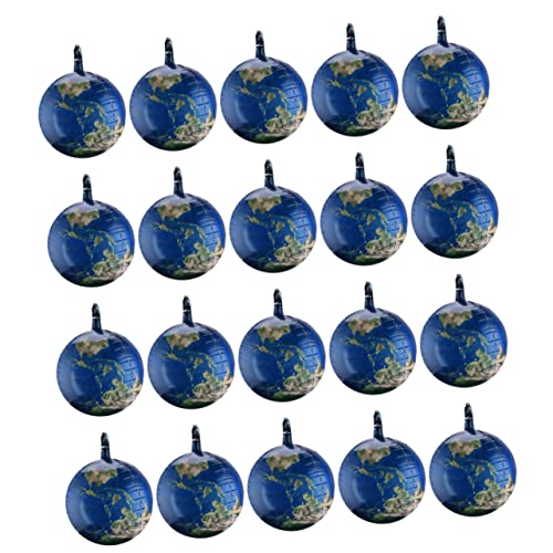 ifundom 20 Erde Aluminiumfolienballon Blase runder Kugelballon Luft Himmelsballon Science-Fiction-Ballons Zierde der Erde wanderndes erdthema interstellare Verzierung Blue von ifundom