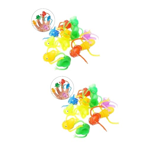 ifundom 20 STK Fingerpuppen Puppen für Kinder Drachen Gummi Kinder Party kinderparty Korb Badespielzeug für Kinder gruselige Fingermonster lustige Spielzeuge Tier kleines Spielzeug von ifundom
