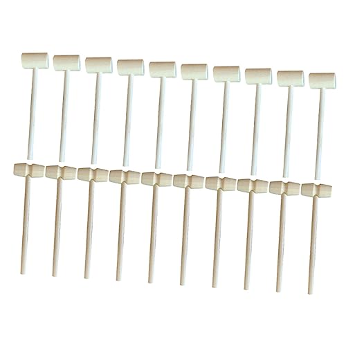 ifundom Mini-schlägelspielzeug Aus Naturholz 20-teiliges Kinderhämmer-Set Sicher Für Jungen Und Mädchen Koordination von ifundom