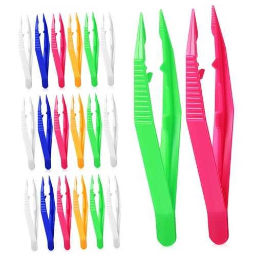 ifundom 20 STK Plastikclip bastelset basteln für Kunststoffzange Kinderbasteln Mini-Spitzstifte Umkehrpinzette zum Basteln tragbare Pinzette Werkzeug zur Schmuckherstellung von ifundom