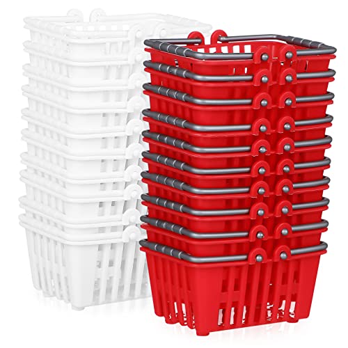 ifundom 20 STK Simulation Mini-Shopping Miniaturen Spielzeugkorb Faltbarer Korb Miniwagen Einkaufskörbe -einkaufswagen- Mini-lebensmittelladen Mini-Sachen Plastik von ifundom
