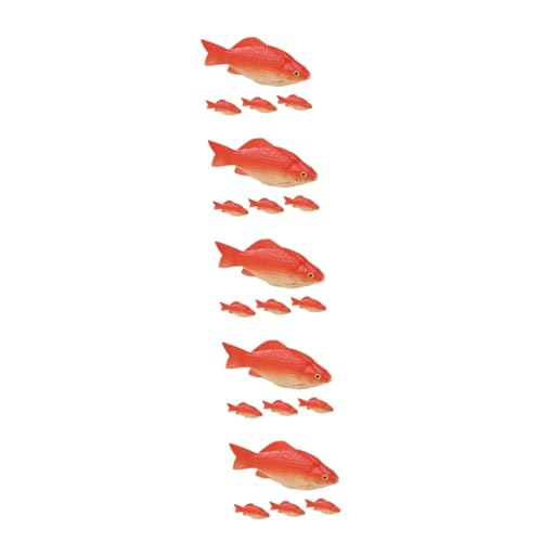 ifundom 20 STK Simulation Von Schaumfischen Fisch-Foto-Requisite Simulierter Tierfisch Aquarium-Display-Ornamente Fisch Stofftier Gummifisch Künstlicher Fisch Kind Gefälschter Fisch Rot von ifundom