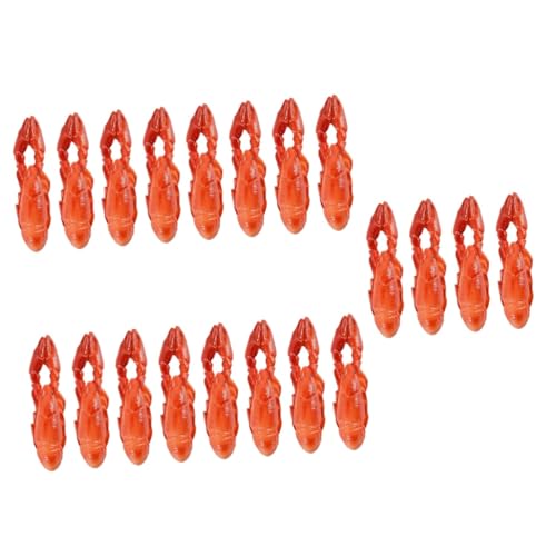 ifundom 20 STK Simulierte Krebse spartresor Kinder Pflanzen deko orange Tiere Simulation Tierfigur gefälschtes Hummerspielzeug Lebensmittel Marionette Ornament Flusskrebs schmücken PVC von ifundom