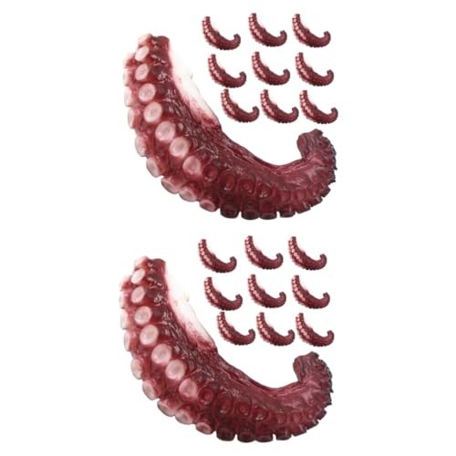 ifundom 20 STK Simulierte Tintenfischklaue Meeresfrüchte-Modell Tintenfischspielzeug Kinderspielzeug Modelle Simulation eines Oktopus-Tentakelmodells künstlicher Oktopus Lebensmittel Puppe von ifundom