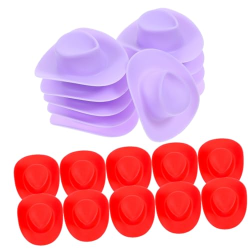 ifundom 20 Stück Mini-hüte Spielzeugpuppe Dekorative Miniatur-hüte Für Puppen Kunststoff-mini-hüte-Set von ifundom