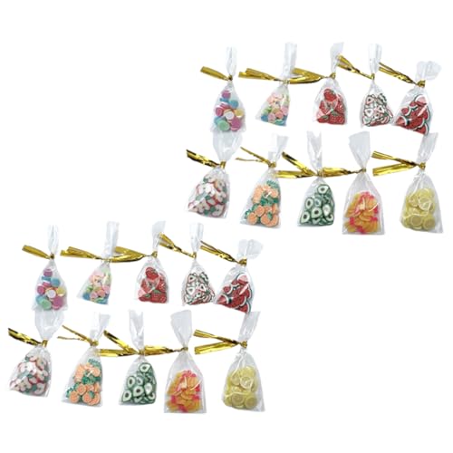 ifundom Spielhaus-Lebensmittel-Requisiten-Set 20-teilig Maßstab 112 Obstdekor Dessert-Spielzeug Für Rollenspiele Miniatur-süßigkeiten-Spielzeug von ifundom