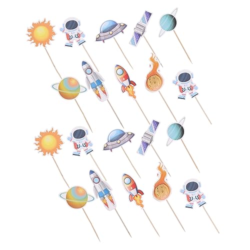 ifundom Geburtstagskuchen-topper-set – 20-teilige Kuchendekorationen Mit Weltraummotiven Kucheneinsätze Für Die Geburtstagsfeier ifundom Geburtstagskuchen-topper-set – 20-teilige Kuchendekorationen Mit Weltraummotiven Kucheneinsätze Für Die Geburtstagsfeier von ifundom