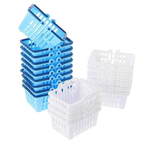 ifundom 20 Stück Einkaufskorb Mini Supermarkt-handkorbmodi Kleiner Korb Desktop-Dekorationen Vorratsbehälter Einkaufskörbe Kleine Körbchen Für Desktop-Ornament Plastik von ifundom