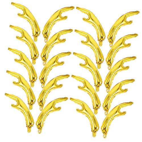 ifundom 20 Stück Goldene Rentier-geweih Folienballons Einfache Montage Festliche Weihnachtsdeko für Party Themenfeiern Kreatives Rentier-party-zubehör für Stimmungsvolle Fotos von ifundom