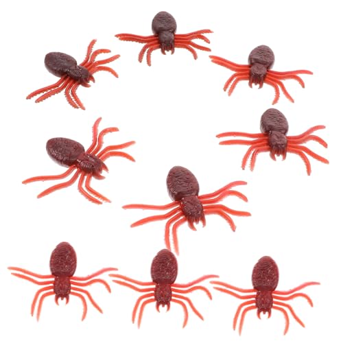 ifundom 20 Stück Halloween Kniffliges Spinnenspielzeug Plüsch Kostüm Spiderweb Gefälscht Streich Miniaturen Spinnenschmuck Party-Spinnen-Requisite Zubehör Für Halloween-szenen von ifundom