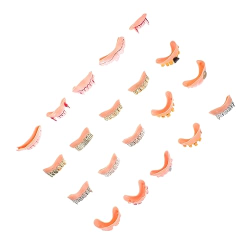 ifundom 20 Stück Halloween-Prothesenspielzeug Vampir-Cosplay-Accessoires Falsche Zähne Zahnjuwel Zahnpasta Halloween zähne Halloween Scherzartikel Halloween -Zähne Cosplay-Zahnersatz Gummi von ifundom