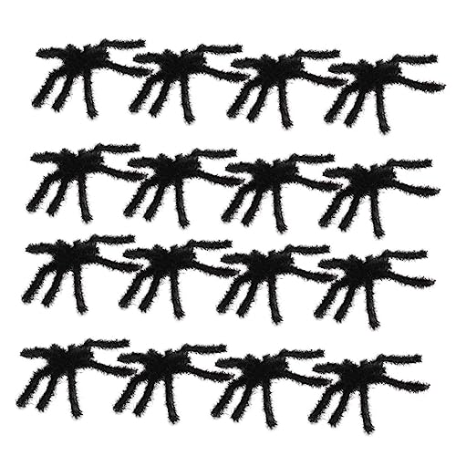ifundom 20 Stück Halloween Simulationsspinne Festival Cosplay Requisiten Halloween Requisiten Spinne Knifflige Requisiten Spinnen Requisiten Künstliche Requisite Schwarz von ifundom