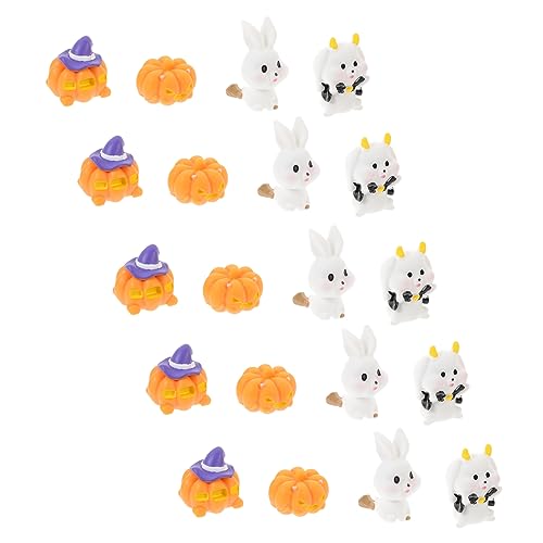 ifundom 20 Stück Halloween atmosphäre Halloween Party wohnraumdeko Home Decoration Süße Dekoration Halloween-Schlauchboote Tür Kostüme Figuren Miniaturen zum Basteln Halloween - Harz von ifundom