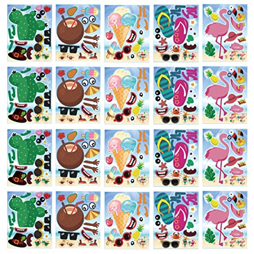 ifundom 20 Stück Hawaii Geschenktags Aufkleber Kokosnuss Eiscreme Kaktus Flamingo Flip Flops Je Selbstklebende Deko Aufkleber für Urlaubsfeiern und Partys Vielseitig Einsetzbar ifundom 20 Stück Hawaii Geschenktags Aufkleber Kokosnuss Eiscreme Kaktus Flamingo Flip Flops Je Selbstklebende Deko Aufkleber für Urlaubsfeiern und Partys Vielseitig Einsetzbar von ifundom