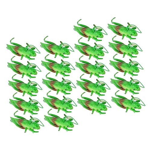 ifundom 20 Stück Heuschrecken-Insektenspielzeug experimente Experiment Heuschreckenspielzeug Insektenmodell Figur Heuschrecken- Gartenverzierung weiches Gummi Green von ifundom