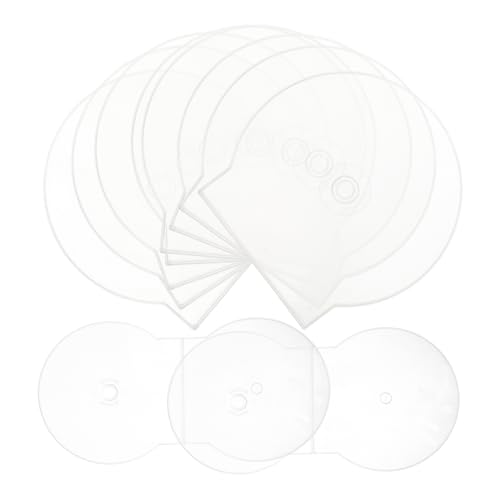 ifundom 20 Stück Hüllen DVD Aufbewahrung Jewel Case Disk Case Einzel Disc Aufbewahrungshüllen Für Disketten Runde DVD Hülle Klare Disc Hülle Clamshell Disc Halter Runder Disc Halter von ifundom