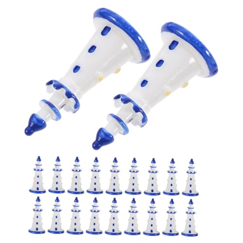ifundom 20 Stück Leuchtturm Modell Miniatur Mini Leuchtturm Ornamente Puppendekor Mini Puppenhaus Zubehör Mini Figur Dekorativer Nautischer Leuchtturm Mini Zubehör Für Puppenpark von ifundom